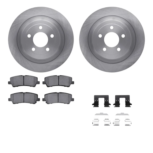 DFC Brake Rotor with 5000 Brake Pads and Hardware Kit 6512-99157