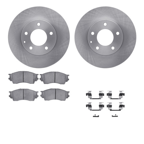 DFC Brake Rotor with 5000 Brake Pads and Hardware Kit 6512-80275
