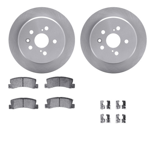 DFC Brake Rotor with 5000 Brake Pads and Hardware Kit 6512-76266
