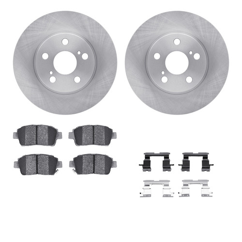 DFC Brake Rotor with 5000 Brake Pads and Hardware Kit 6512-76467