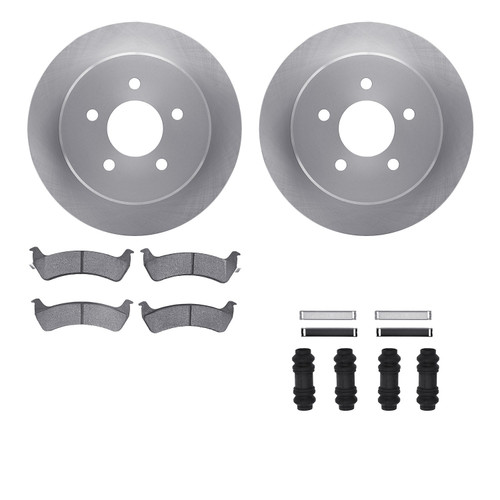 DFC Brake Rotor with 5000 Brake Pads and Hardware Kit 6512-99375