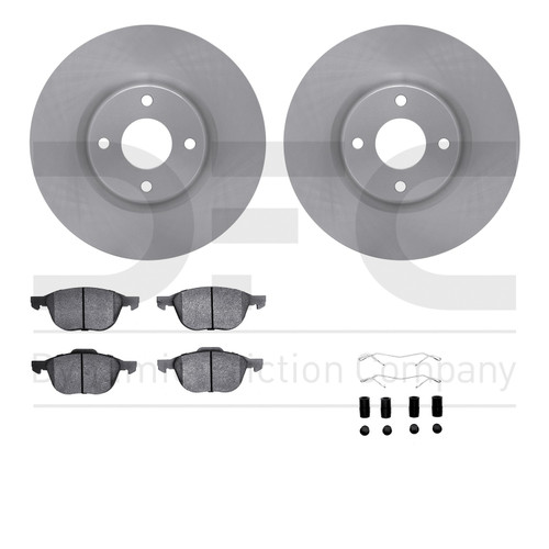 DFC Brake Rotor with 5000 Brake Pads and Hardware Kit 6512-99812
