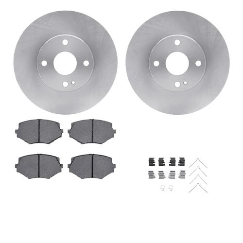 DFC Brake Rotor with 5000 Brake Pads and Hardware Kit 6512-80154