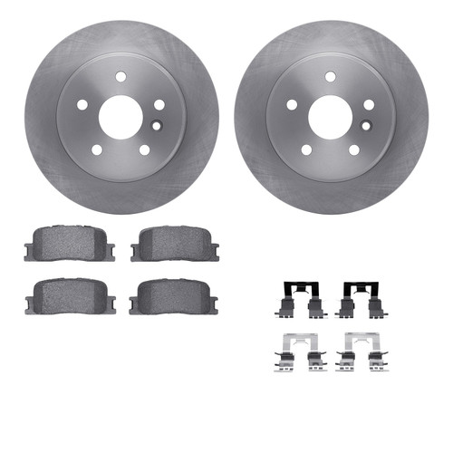 DFC Brake Rotor with 5000 Brake Pads and Hardware Kit 6512-76600