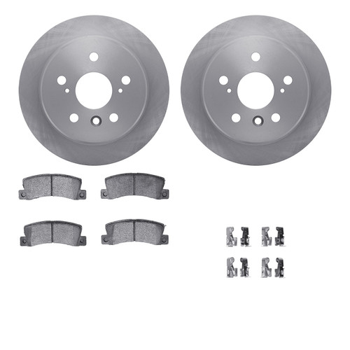 DFC Brake Rotor with 5000 Brake Pads and Hardware Kit 6512-76329
