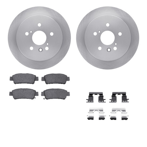 DFC Brake Rotor with 5000 Brake Pads and Hardware Kit 6512-76656
