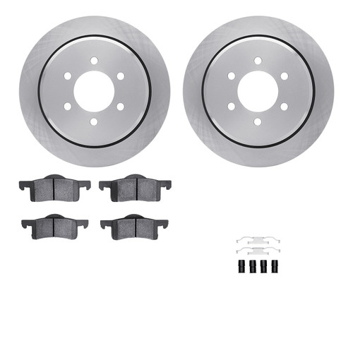 DFC Brake Rotor with 5000 Brake Pads and Hardware Kit 6512-99534