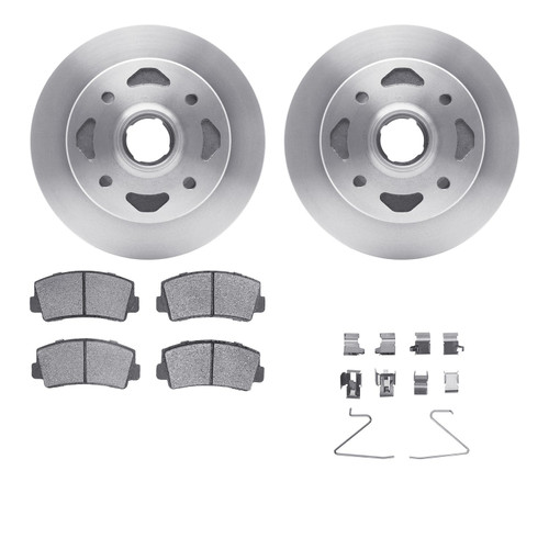 DFC Brake Rotor with 5000 Brake Pads and Hardware Kit 6512-80079