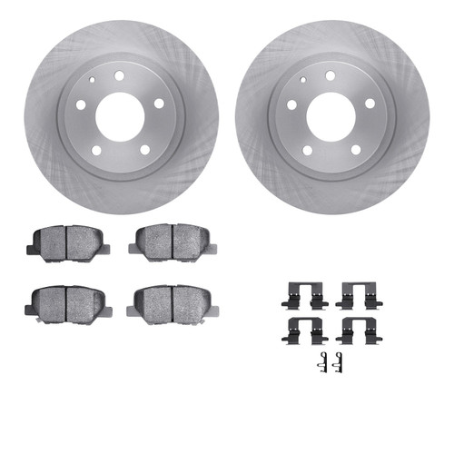DFC Brake Rotor with 5000 Brake Pads and Hardware Kit 6512-80238