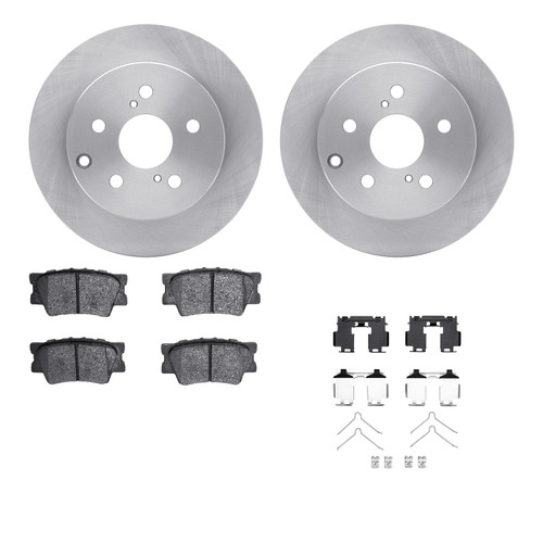 DFC Brake Rotor with 5000 Brake Pads and Hardware Kit 6512-76665
