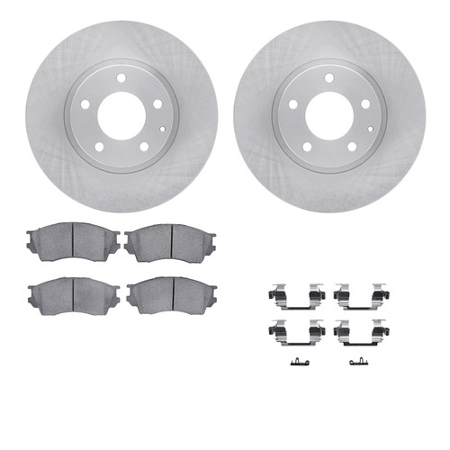 DFC Brake Rotor with 5000 Brake Pads and Hardware Kit 6512-80169