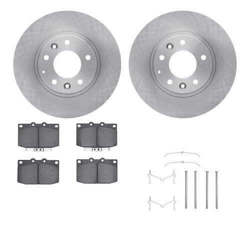 DFC Brake Rotor with 5000 Brake Pads and Hardware Kit 6512-80097