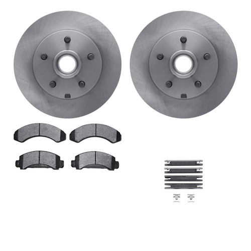 DFC Brake Rotor with 5000 Brake Pads and Hardware Kit 6512-99281