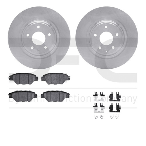 DFC Brake Rotor with 5000 Brake Pads and Hardware Kit 6512-80343