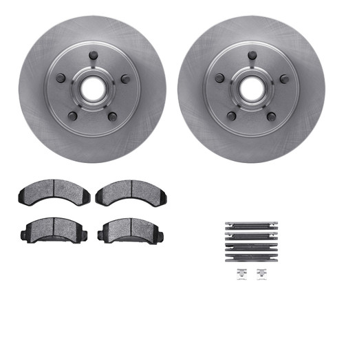 DFC Brake Rotor with 5000 Brake Pads and Hardware Kit 6512-99318