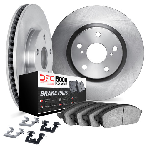DFC Brake Rotor with 5000 Brake Pads and Hardware Kit 6512-99688