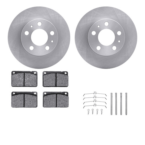 DFC Rotors with EURO 5000 Ceramic Brake Pads includes Hardware 6612-27035