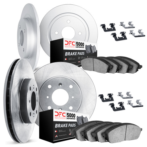 DFC Brake Rotor with 5000 Brake Pads and Hardware Kit 6514-59069