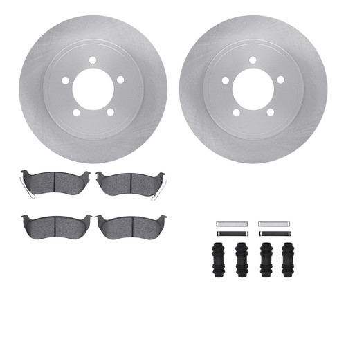 DFC Brake Rotor with 5000 Brake Pads and Hardware Kit 6512-99517