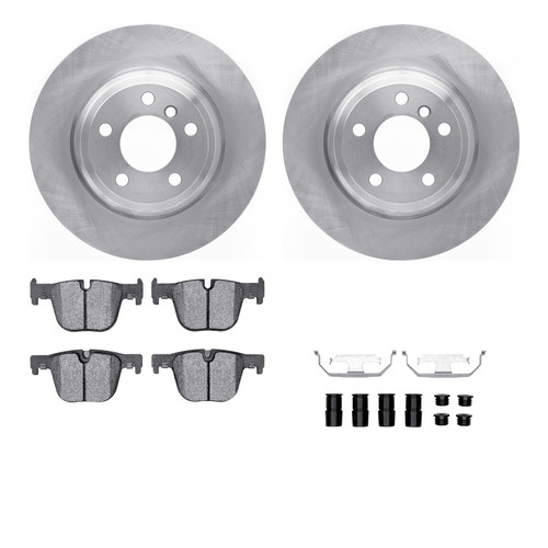 DFC Rotors with EURO 5000 Ceramic Brake Pads includes Hardware 6612-31387