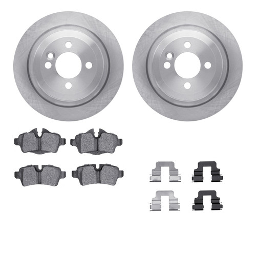 DFC Rotors with EURO 5000 Ceramic Brake Pads includes Hardware 6612-32029