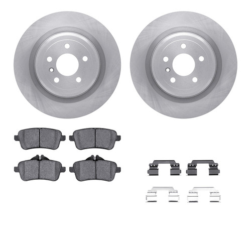 DFC Rotors with EURO 5000 Ceramic Brake Pads includes Hardware 6612-63428