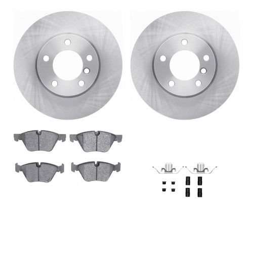 DFC Rotors with EURO 5000 Ceramic Brake Pads includes Hardware 6612-31259