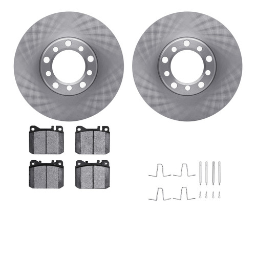 DFC Rotors with EURO 5000 Ceramic Brake Pads includes Hardware 6612-63074