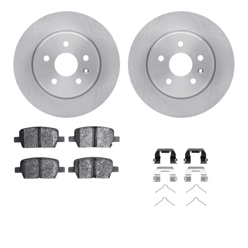 DFC Rotors with EURO 5000 Ceramic Brake Pads includes Hardware 6612-65077