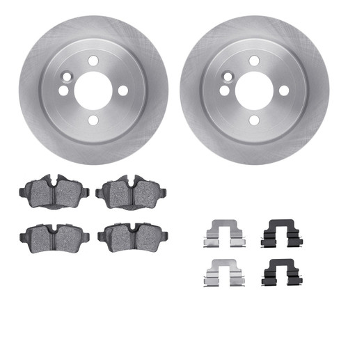 DFC Rotors with EURO 5000 Ceramic Brake Pads includes Hardware 6612-32013