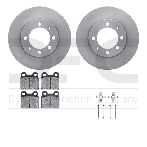 DFC Rotors with EURO 5000 Ceramic Brake Pads includes Hardware 6612-65006