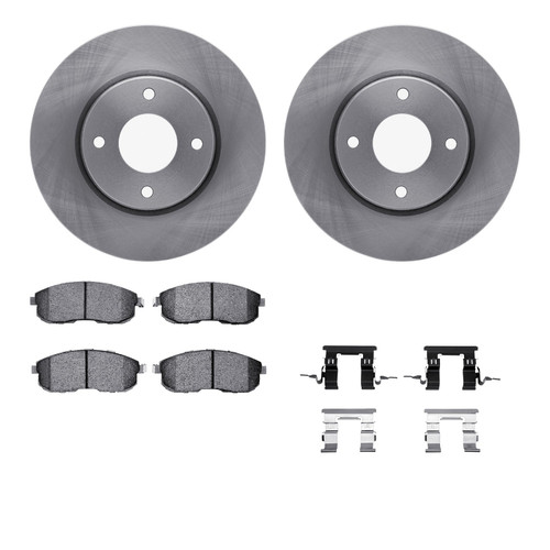 DFC Rotors with EURO 5000 Ceramic Brake Pads includes Hardware 6612-67019