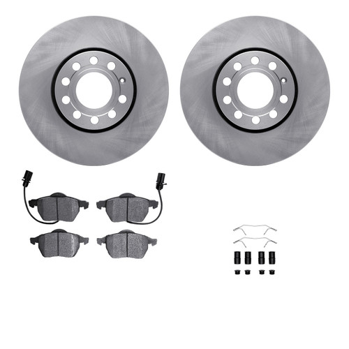 DFC Rotors with EURO 5000 Ceramic Brake Pads includes Hardware 6612-73164