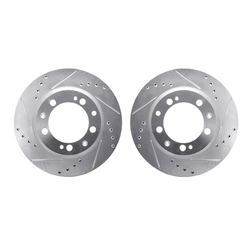 DFC Brake Rotors - Drilled & Slotted - Silver 7002-02039