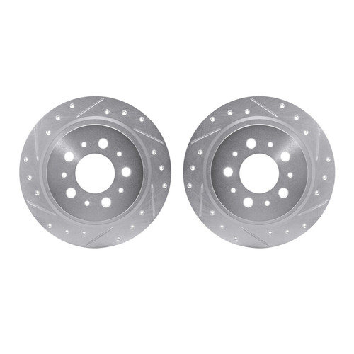 DFC Brake Rotors - Drilled & Slotted - Silver 7002-27049