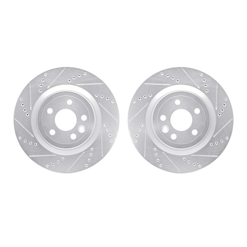 DFC Brake Rotors - Drilled & Slotted - Silver 7002-20025