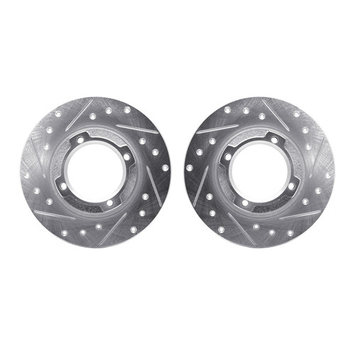 DFC Brake Rotors - Drilled & Slotted - Silver 7002-13036