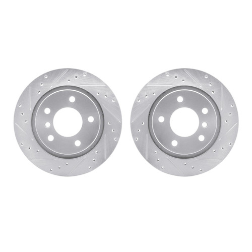 DFC Brake Rotors - Drilled & Slotted - Silver 7002-31080