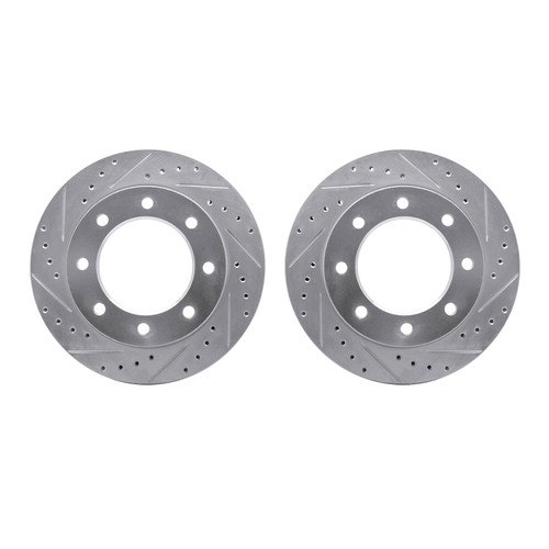 DFC Brake Rotors - Drilled & Slotted - Silver 7002-40028