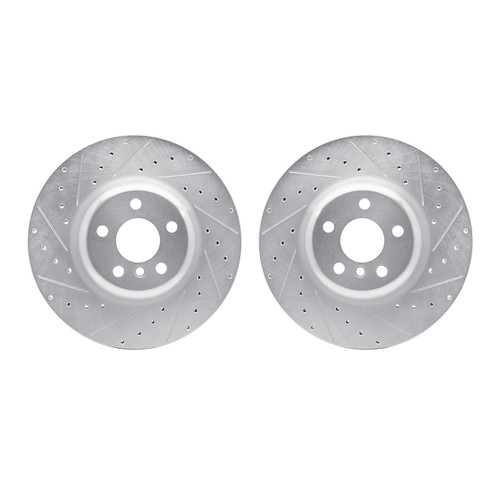 DFC Brake Rotors - Drilled & Slotted - Silver 7002-31090