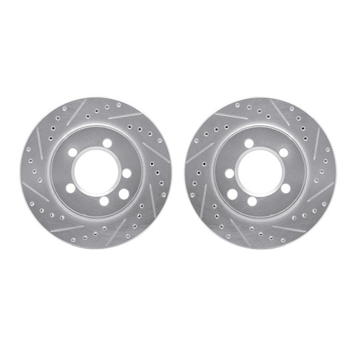 DFC Brake Rotors - Drilled & Slotted - Silver 7002-40069