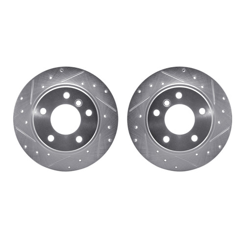 DFC Brake Rotors - Drilled & Slotted - Silver 7002-31075
