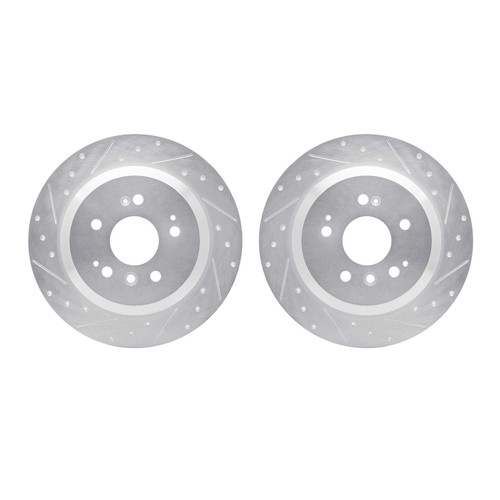 DFC Brake Rotors - Drilled & Slotted - Silver 7002-59067