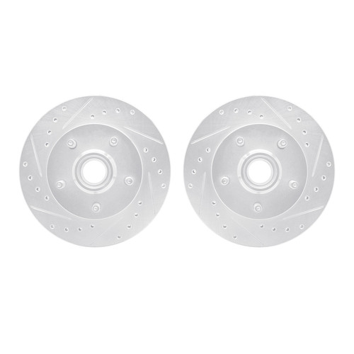 DFC Brake Rotors - Drilled & Slotted - Silver 7002-54167