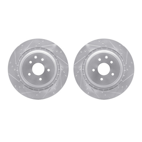 DFC Brake Rotors - Drilled & Slotted - Silver 7002-68013
