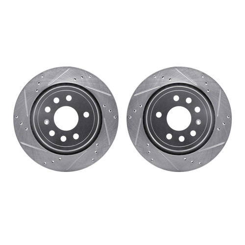 DFC Brake Rotors - Drilled & Slotted - Silver 7002-65017