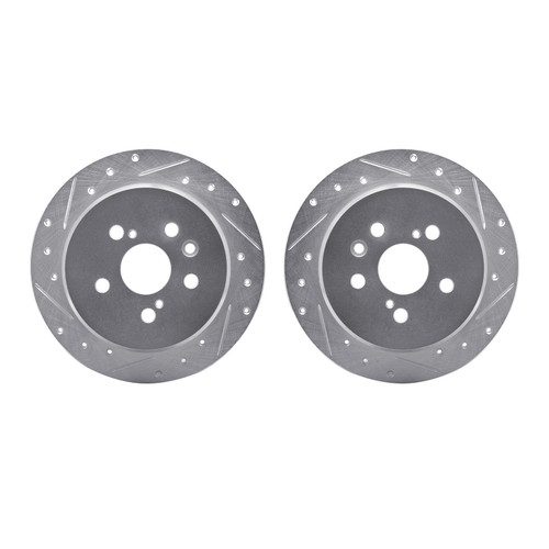 DFC Brake Rotors - Drilled & Slotted - Silver 7002-76105