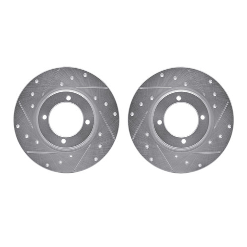 DFC Brake Rotors - Drilled & Slotted - Silver 7002-80002