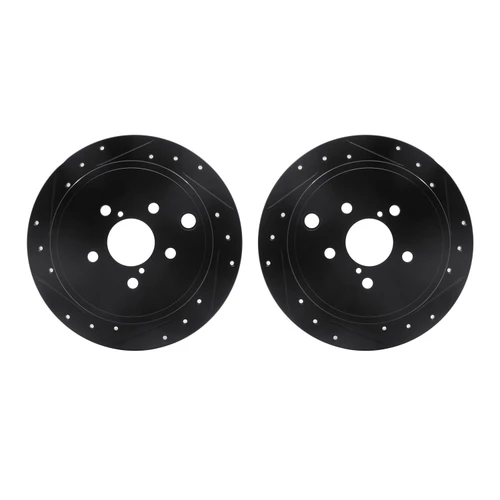 DFC Brake Rotors - Drilled & Slotted - Black 8002-13030