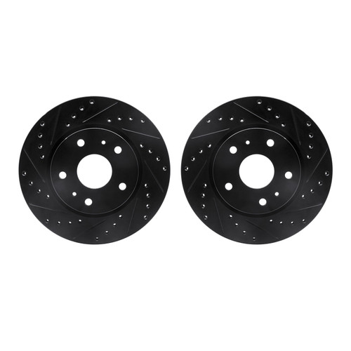 DFC Brake Rotors - Drilled & Slotted - Black 8002-01009